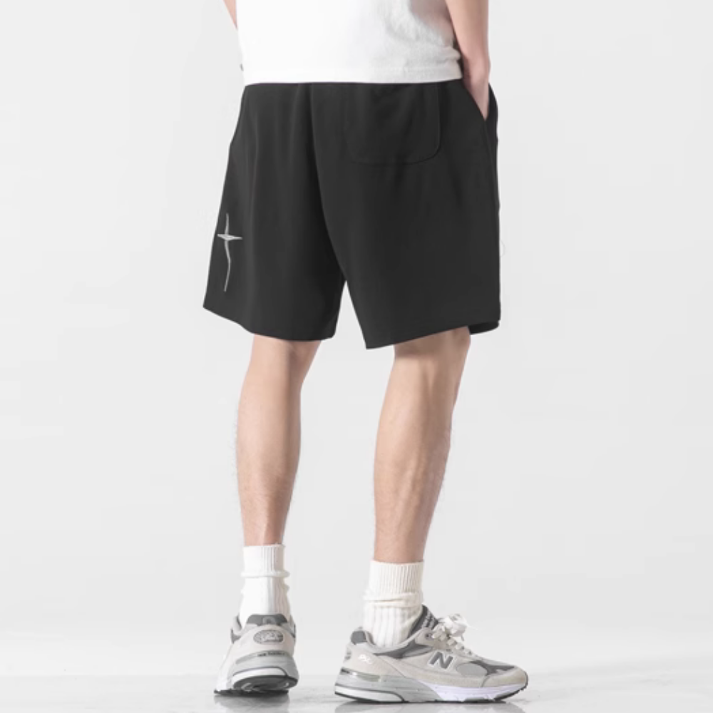 Casual Star Embroidery Drawstring Shorts