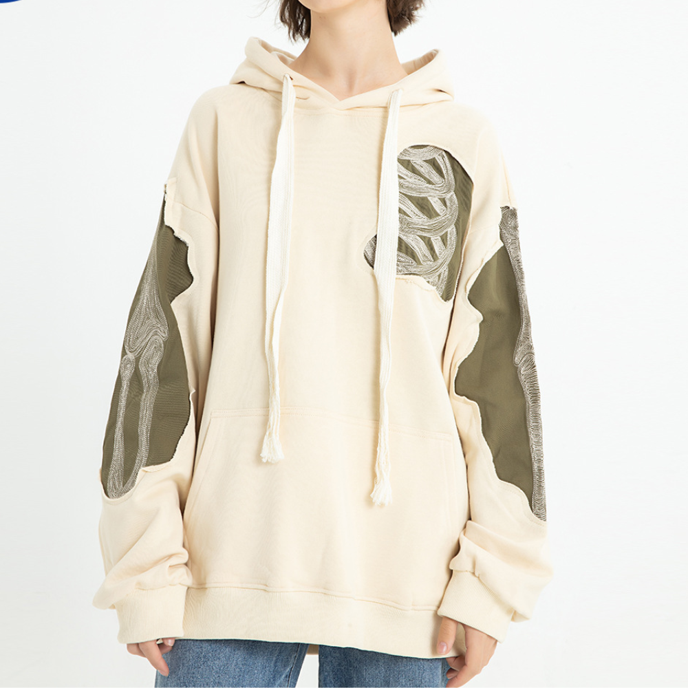Urban Ripped Patchwork Hoodie
