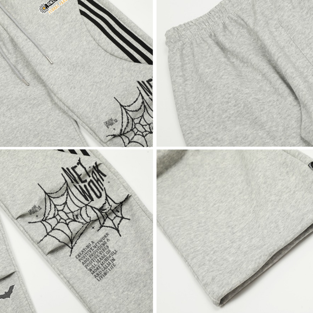 Coconut Tree Print Panel Sweatpants