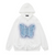 3D Denim Butterfly Patch Hoodie