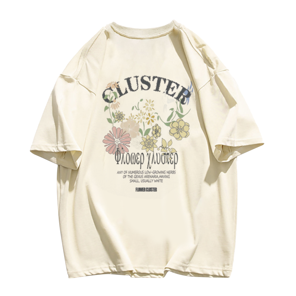 Simple Flower Letters T-Shirt
