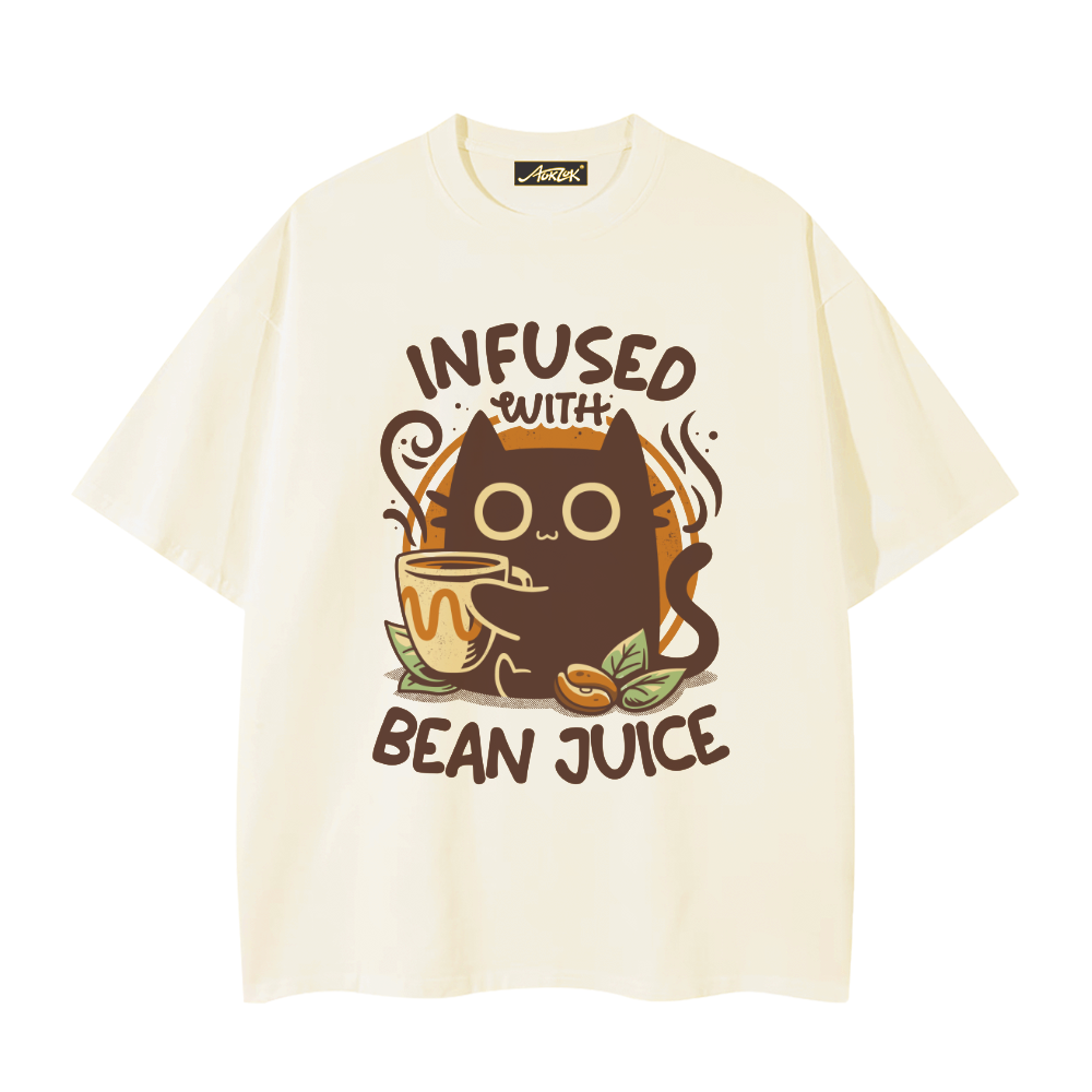 Cat Drinking Coffee T-Shirt
