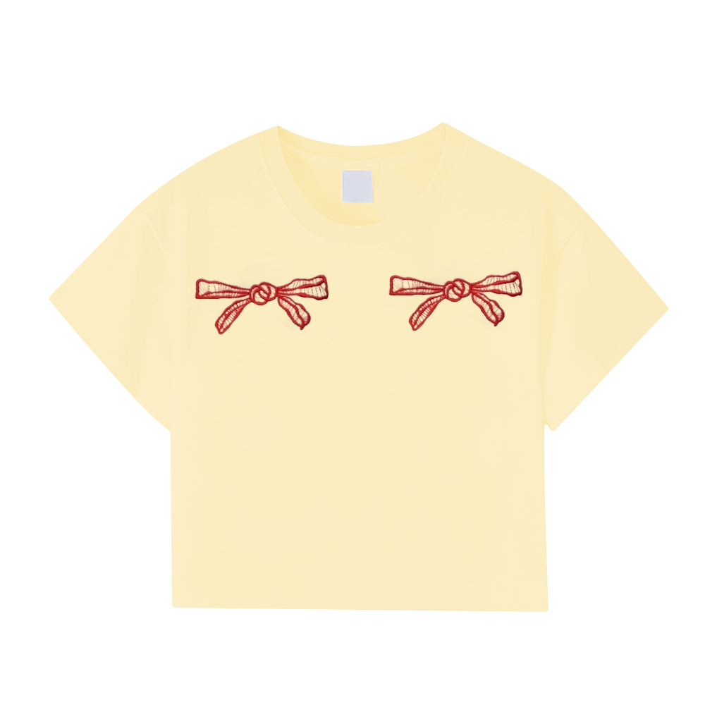 Women's Sexy Double Bow T-Shirt