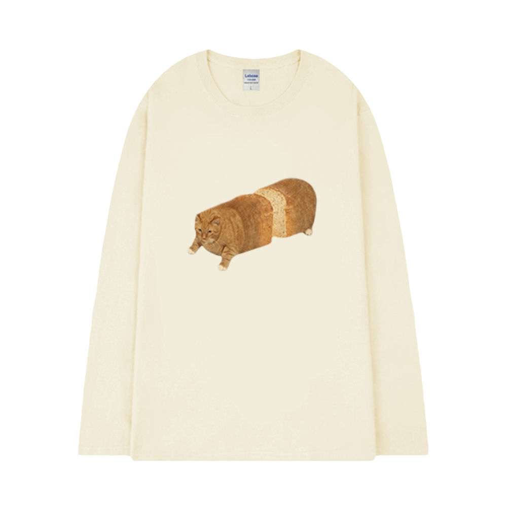 Bread Slice Cat Long Sleeve Shirt