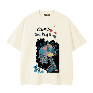 God'S Plan Colorful Skull Doodle T-Shirt