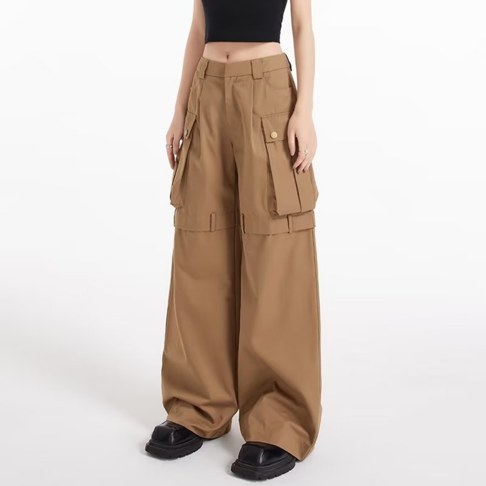 Women's American High Waist Cargo Pants