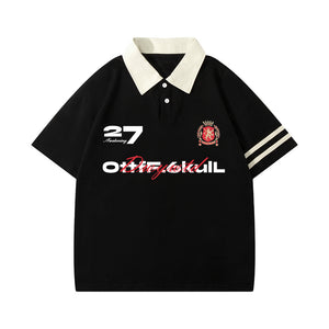 6Kull Casual  Pattern Sport Polo Shirt