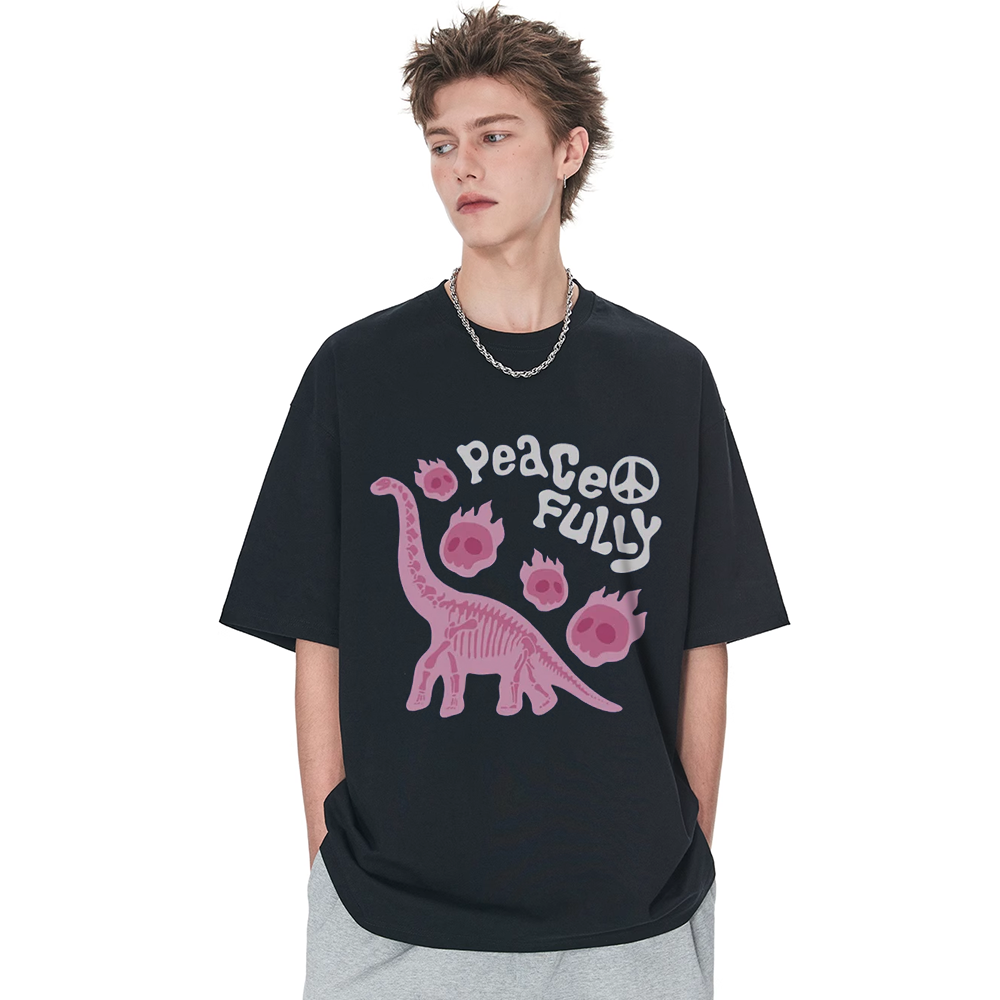 Dinosaur Letter Print T-shirt