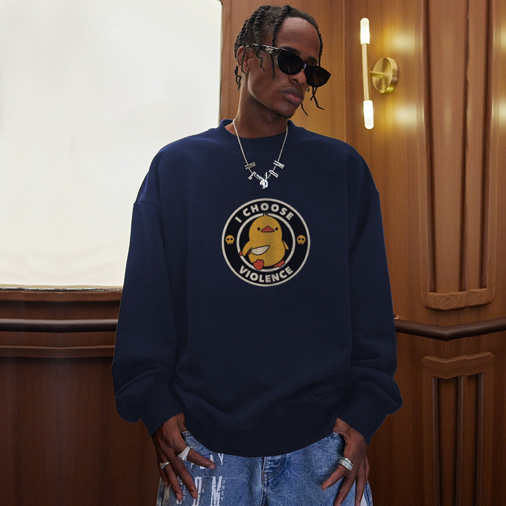 Duck With Knife  Sweatshirt