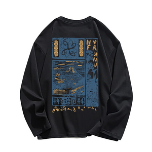 Vintage Graphic Print Long Sleeves