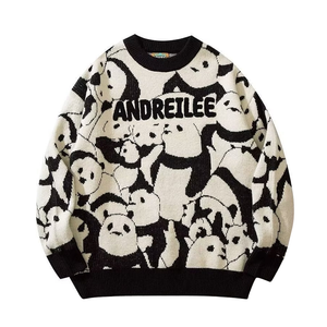 Cute Panda Bottom Flower Sweater