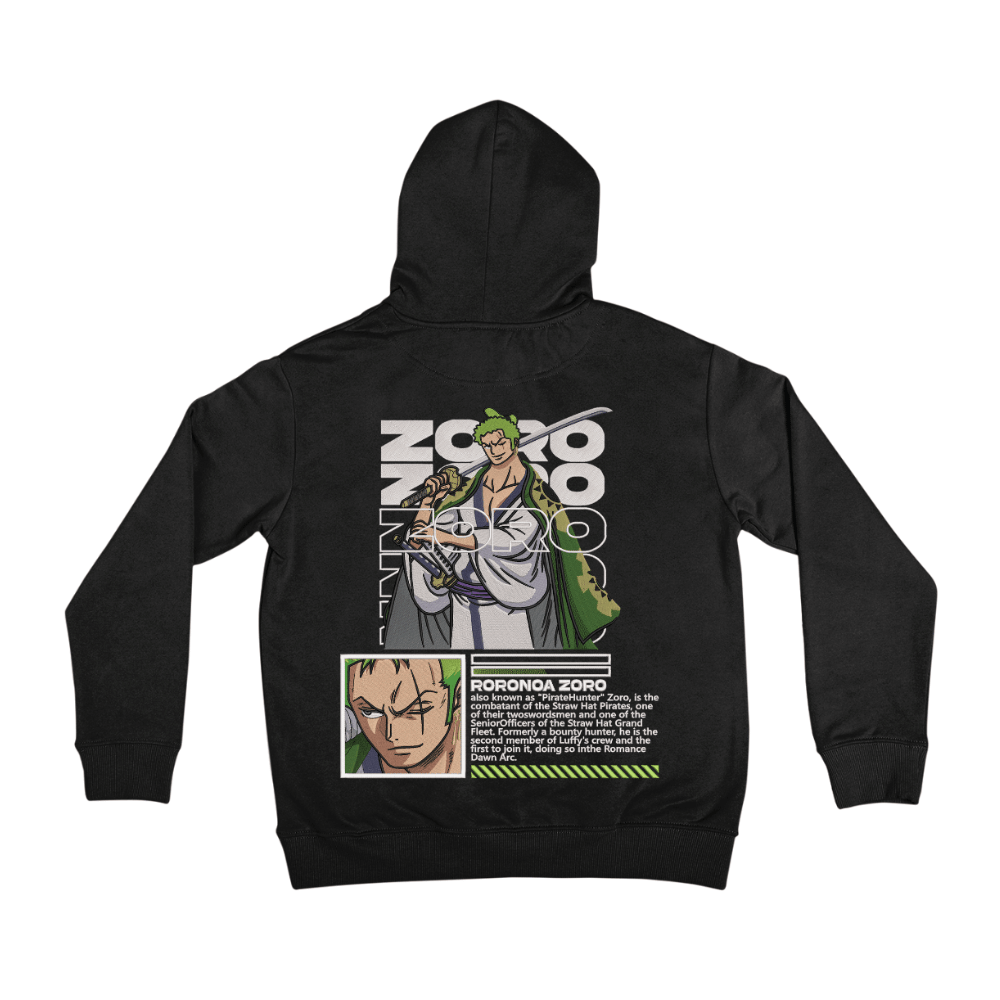 Evokyn Embroidered Roronoa Zoro Hoodie