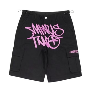 Hip Hop Paint Splash Workwear Shorts