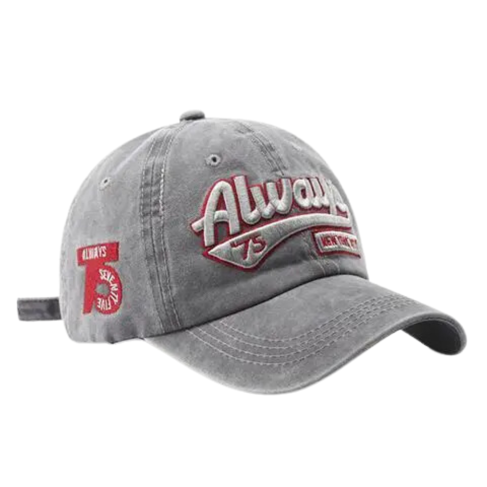 Street Washed Letter Embroidered Hat