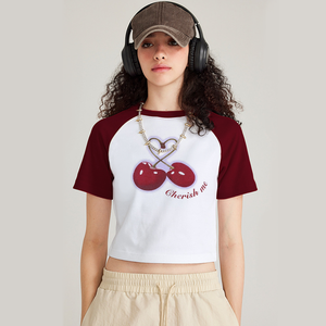 Women's Cherry Patchwork T-Shirt