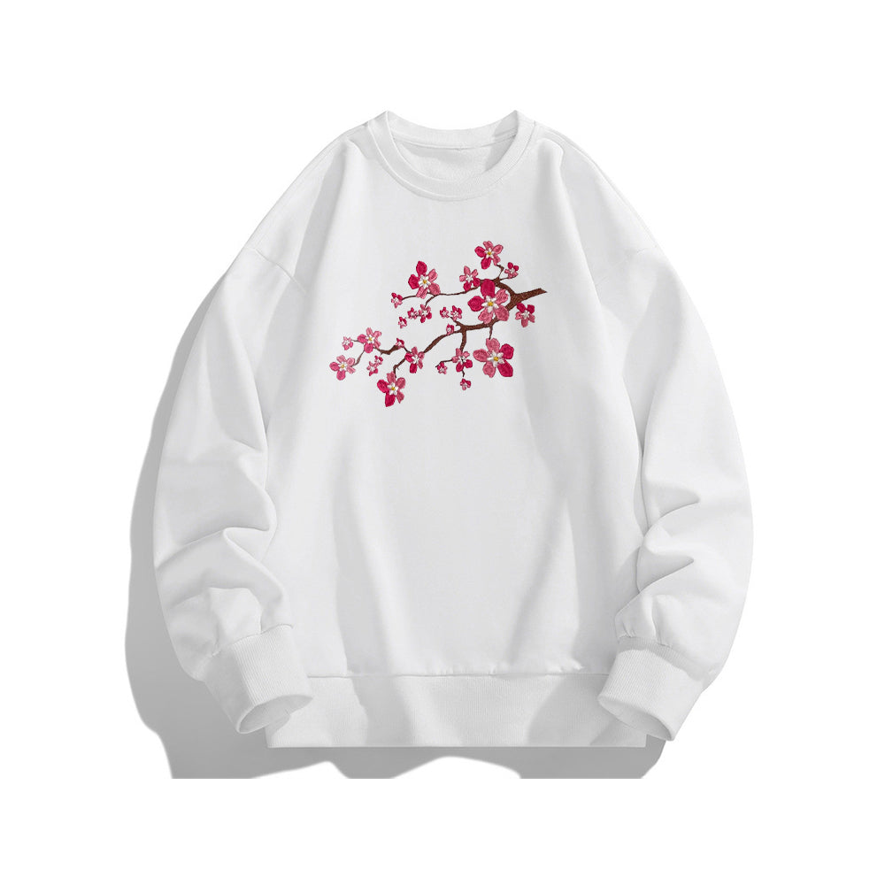 Evokyn Cherry Blossom Embroidered Sweatshirt