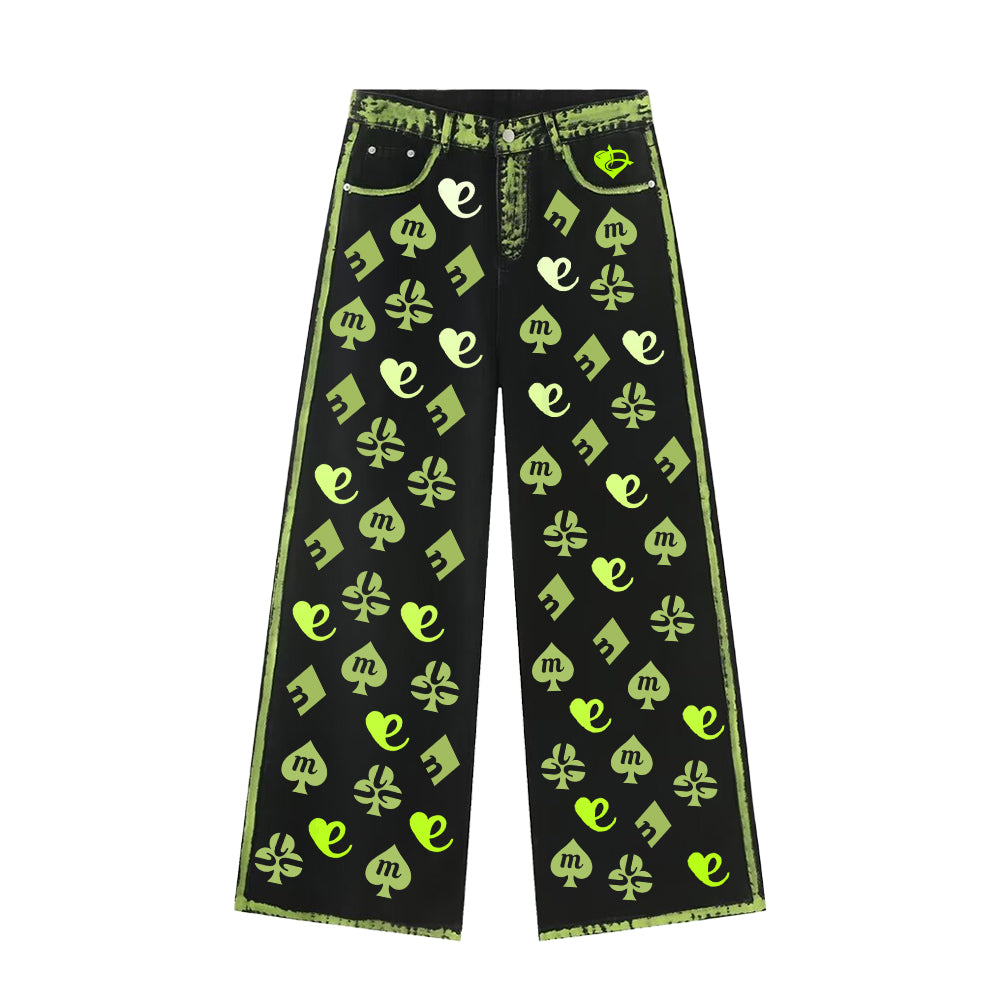 DF High Street Light Luxury Green Tone Jeans