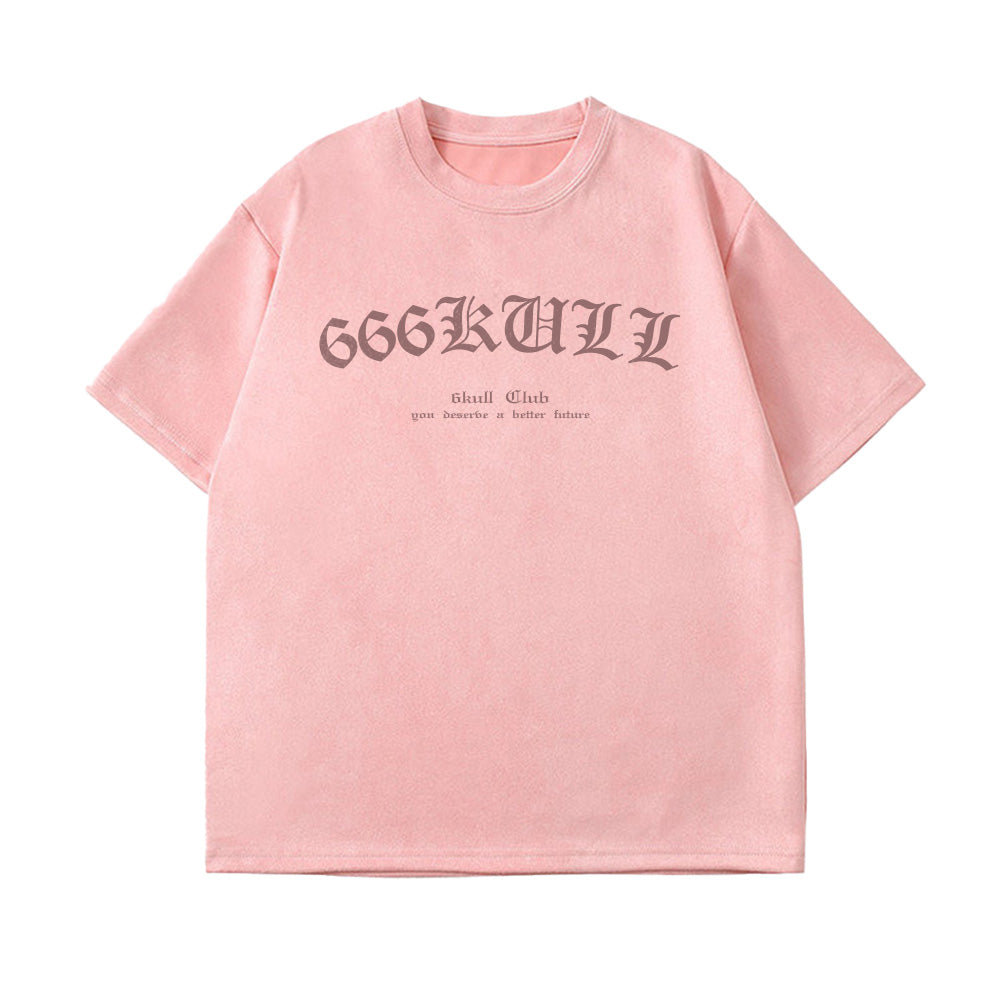 6Kull Suede Bone Wing Design T-shirt