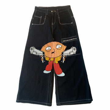 Baggout Anime Wide-Leg Jeans