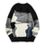 Irregular Contrasting Color Design Sweater