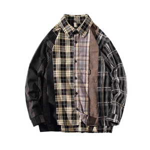 Vintage Patchwork Plaid Shirt
