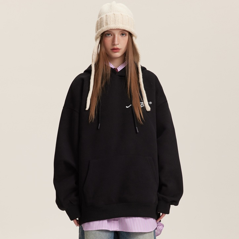 High Street Flaming Man Print Hoodie