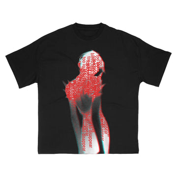 3endlesss Red Text Silhouette Black T-Shirt