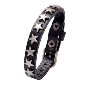 Retro Star Cowhide Bracelet