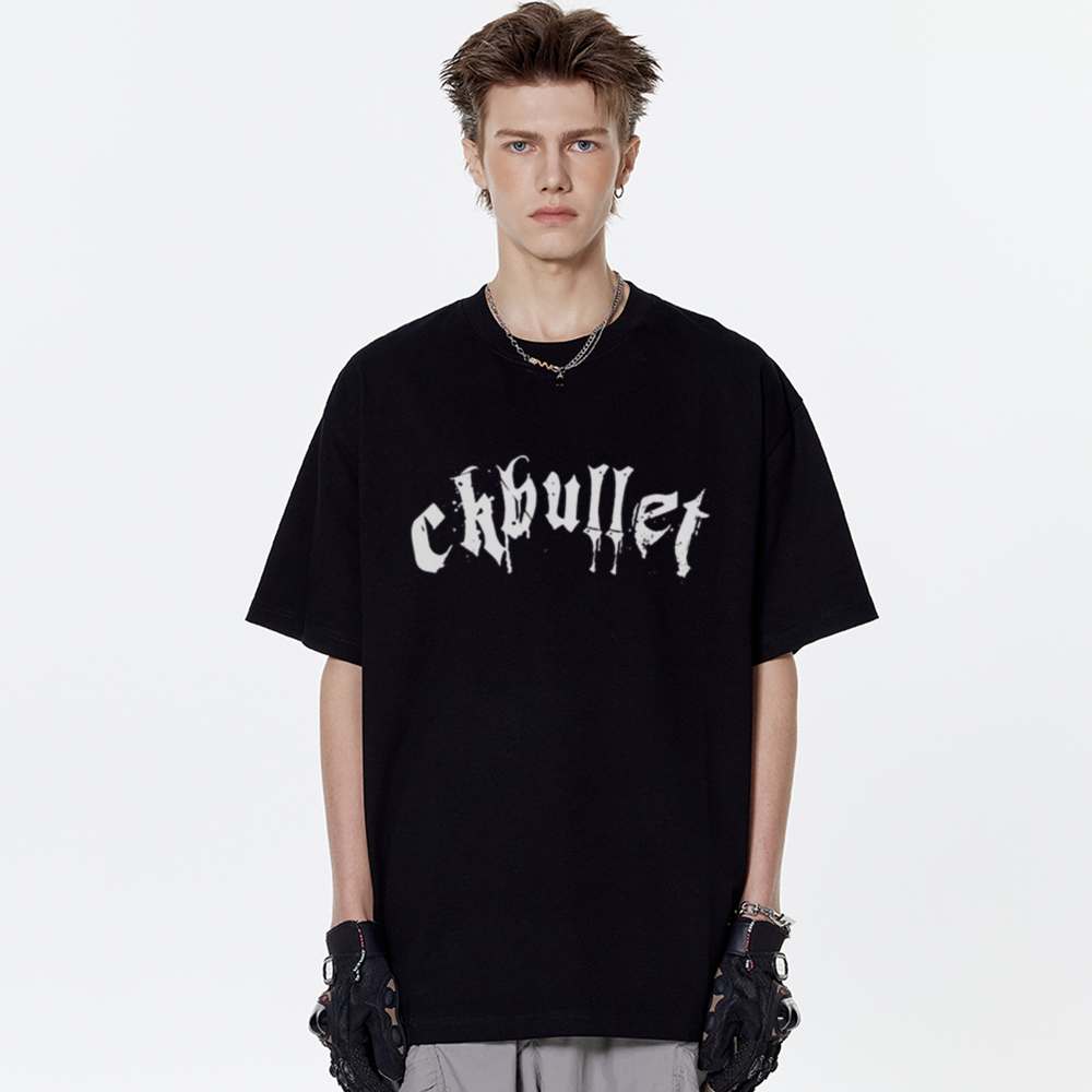 Retro Dark Cross Letters T-Shirt