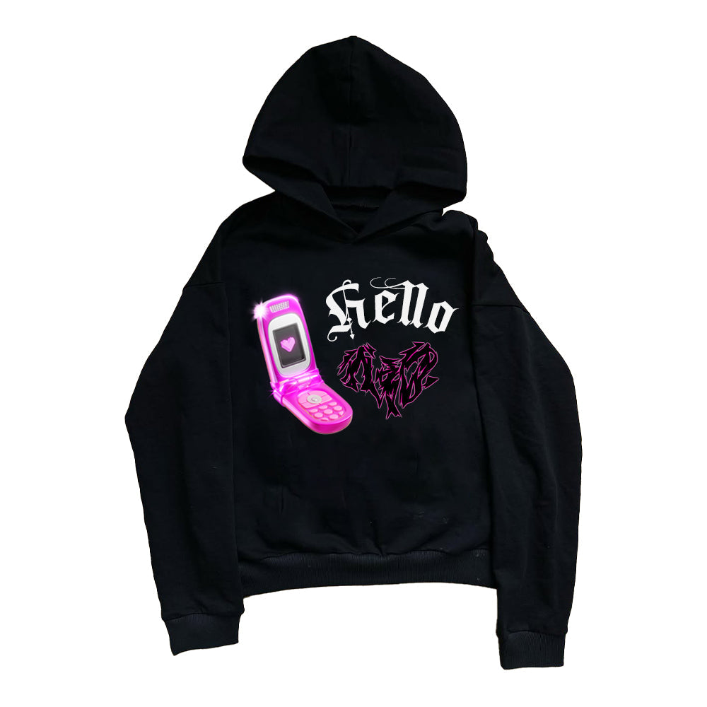 3endlesss "Retro Crush" Y2K Flip Phone Hoodie