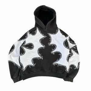 AokLok B&W Stitching Heavy Craft Hoodie