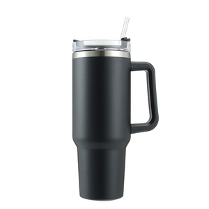 Tumbler With Handle 40 oz Travel Mug Straw Covers Cup with Lid Insulated Quencher Stainless Steel Water Iced Tea Coffee Gift