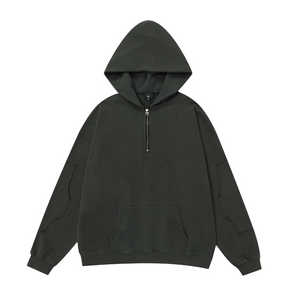 Solid Washed Patch Hoodie