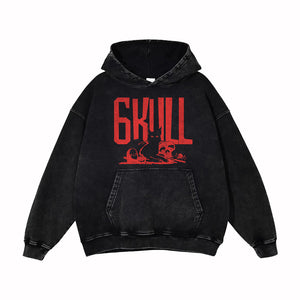 6Kull Angel Cat Skull Hoodie