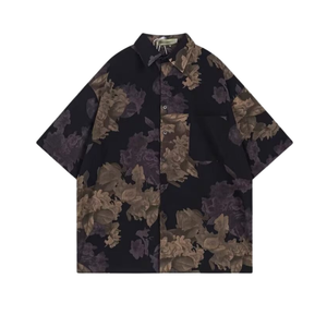 Street Floral Lapel Shirt