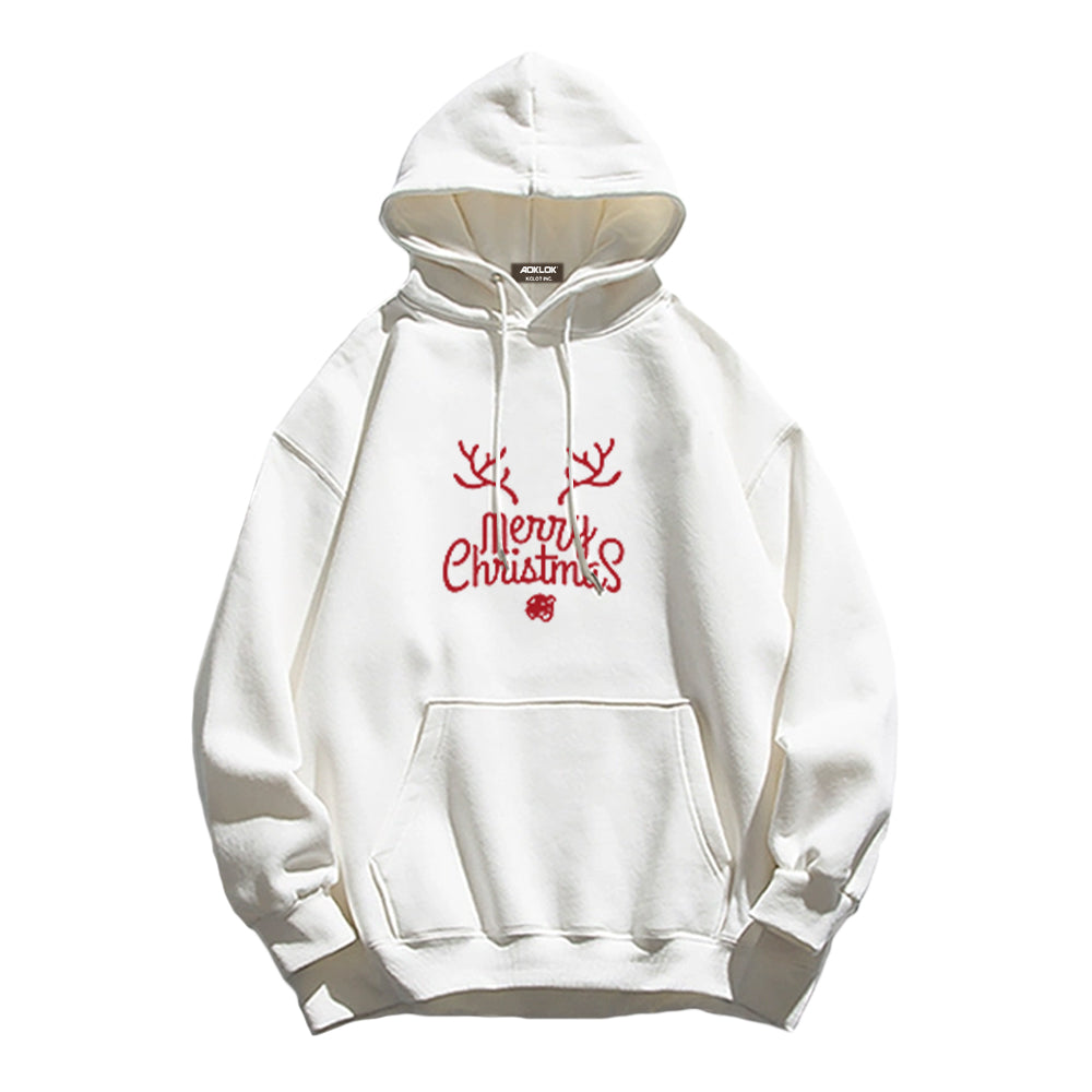 Casual Simple Drawing Of Snowflake Elk Hoodie