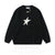 Cyber Envoy | Solid Color Star Zipper  Pullover Sweater