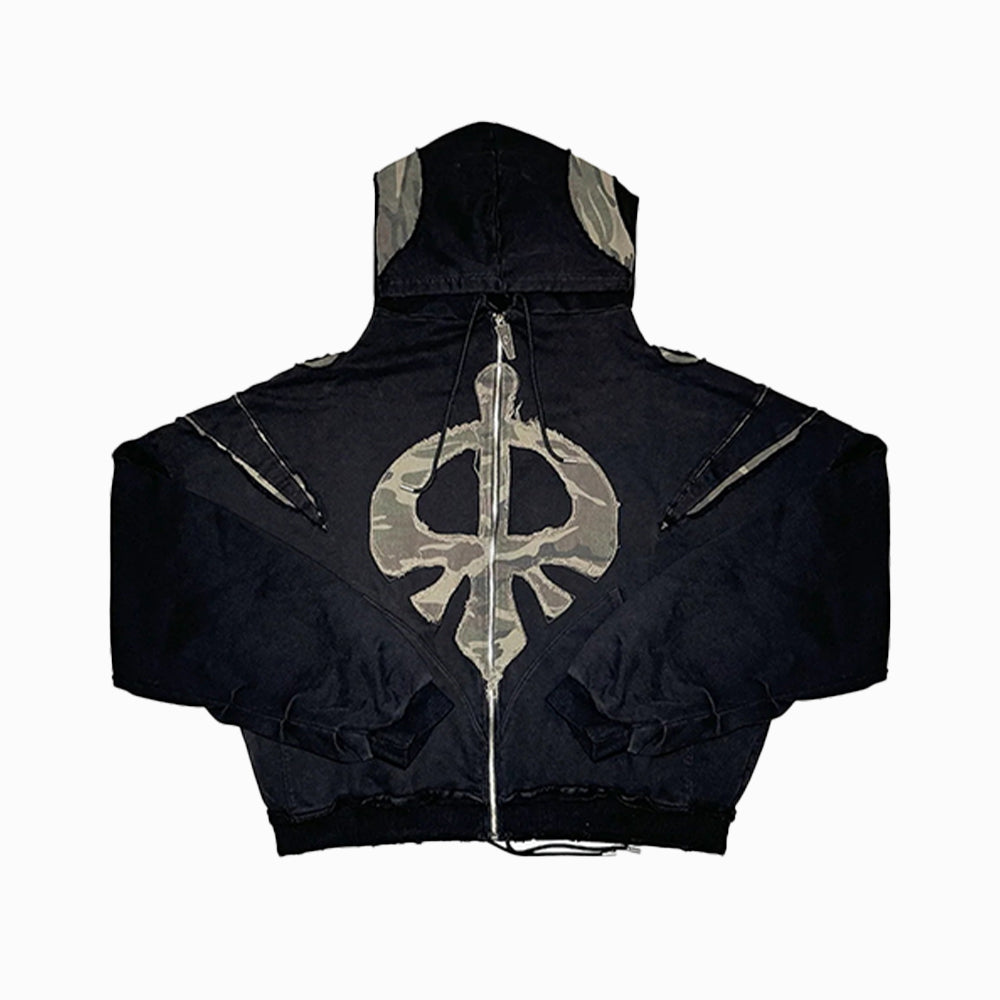 AokLok Dark Heavy Industry Splicing Hoodie