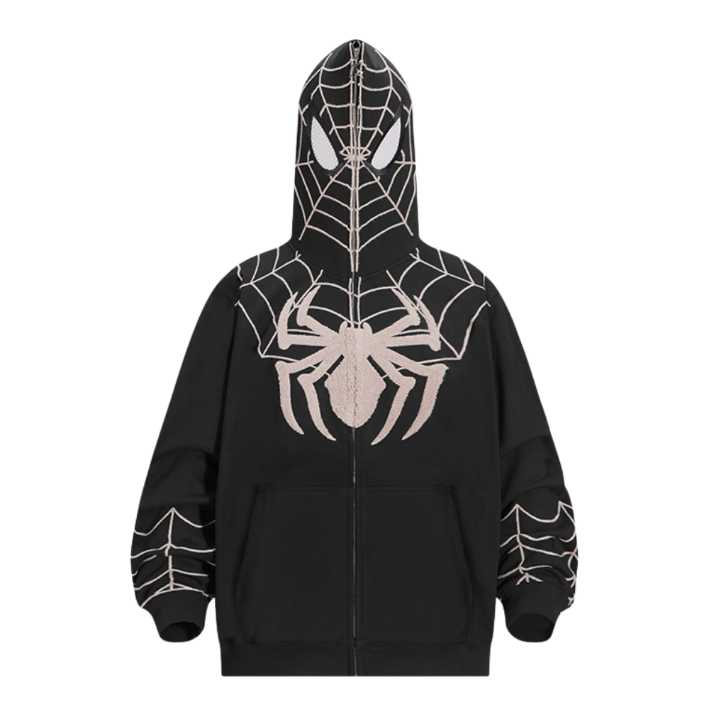 Dark Spider-Man Embroidered Hoodie