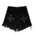 Women's Hot Girl Cross Black Shorts