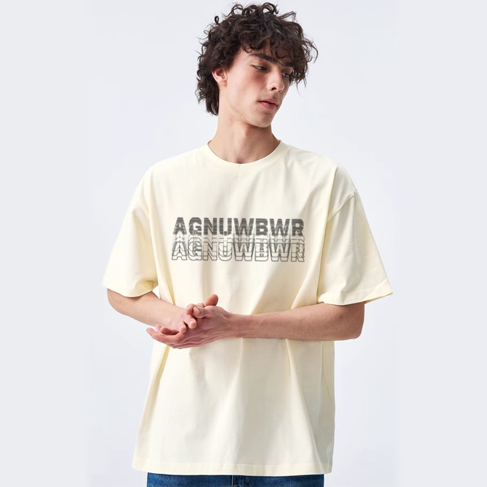 Simple Monogram Print T-shirt