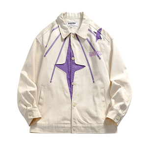 Retro Star Embroidery Jacket