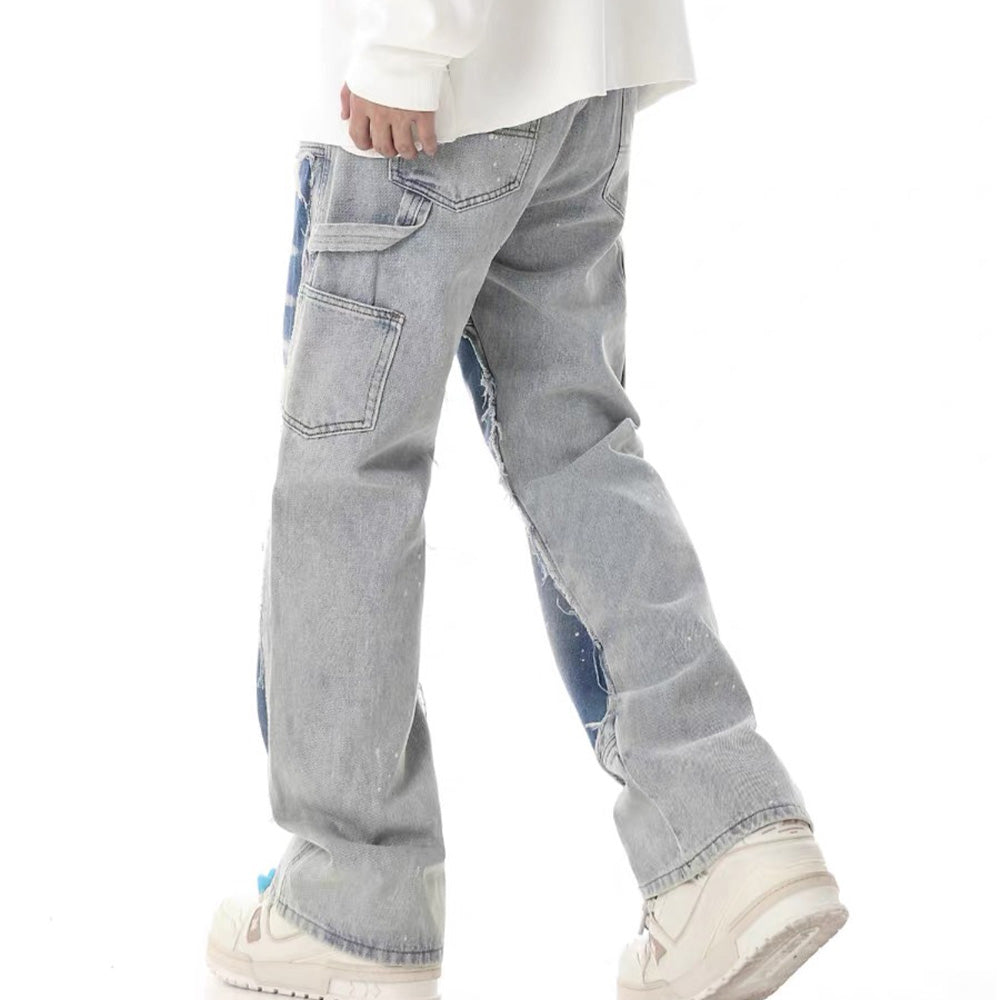 DF | Blue Panelled Design Jeans
