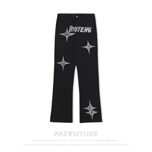 Past Future | Star Embroidered Solid Jeans