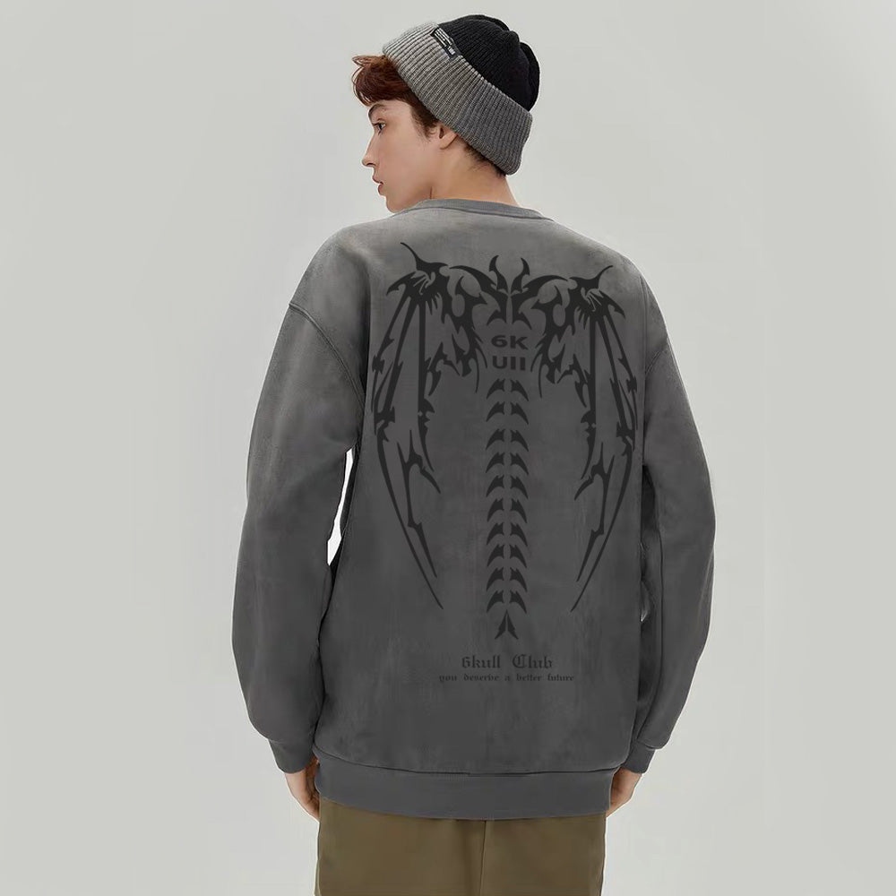 6Kull 666 High Street Suede Sweatshirt