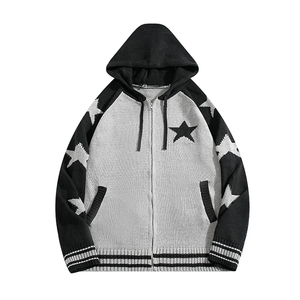 American Retro Stars Cardigan Hoodies