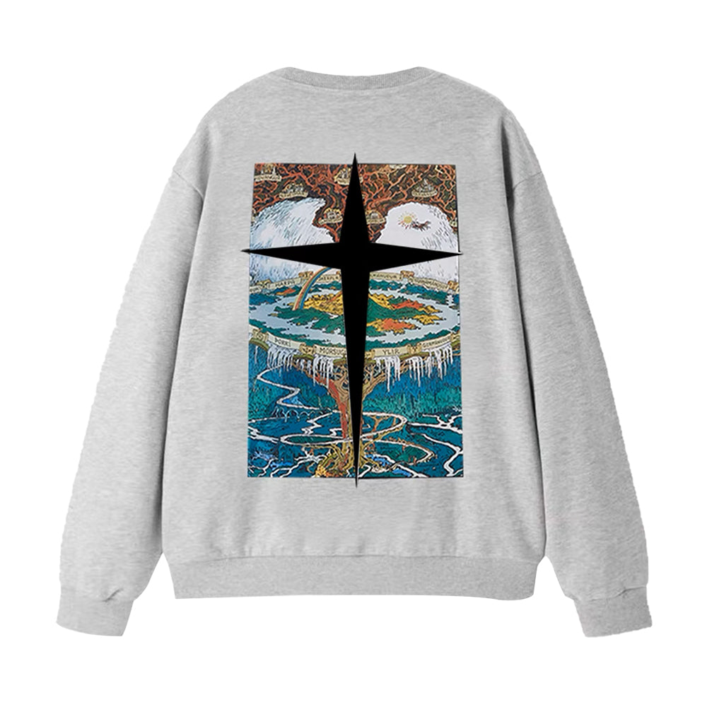 Past Future | Greece Map Print Sweatshirt