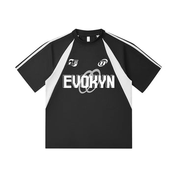 Evokyn Black Mesh Panel Jersey T-Shirt