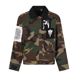 Portrait Patch Camouflage Work Jacket