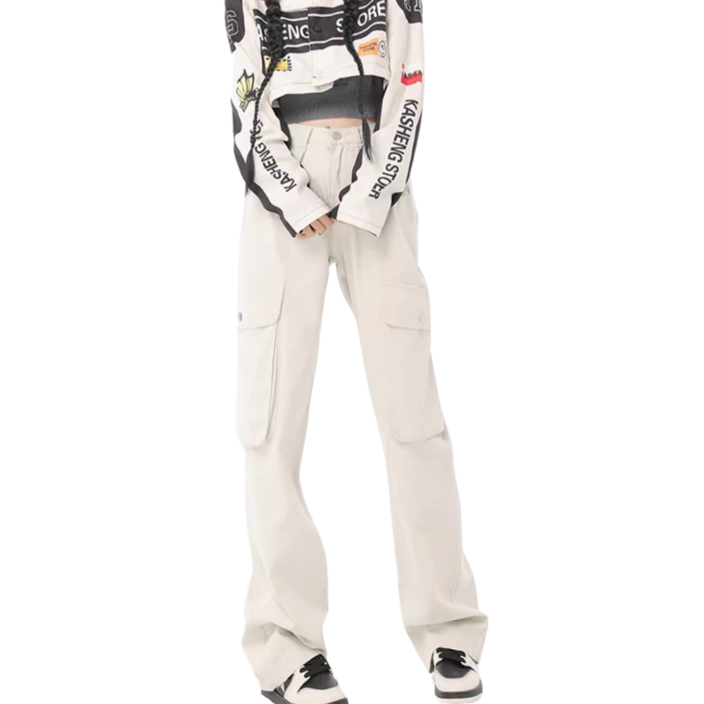 Women's American High Waist Multi-Pocket Cargo Pants